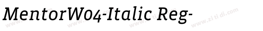 MentorW04-Italic Reg字体转换